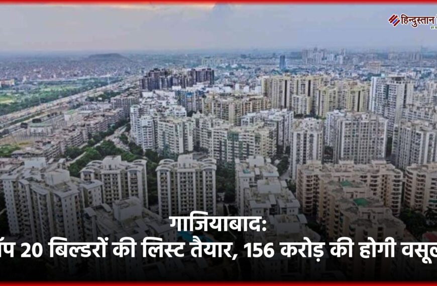 गाजियाबाद में टॉप 20 बिल्डरों की लिस्ट तैयार, 156 करोड़ की होगी वसूली