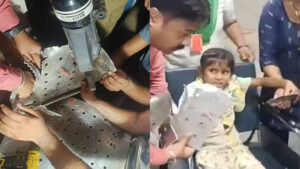 नोएडा: पार्क की बेंच में फंसी 7 साल&hellip;