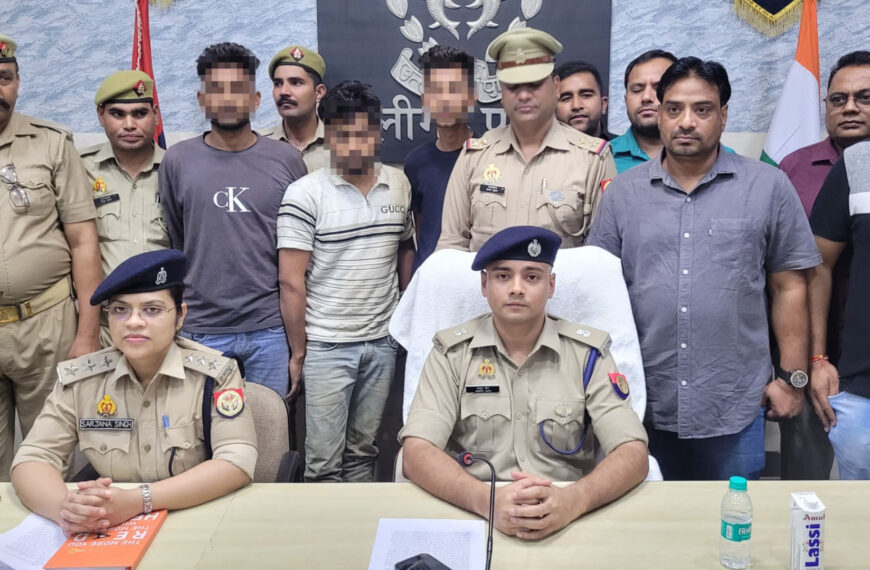 अलीगढ़ में पुलिस चेकिंग के दौरान बदमाशों से मुठभेड़, ₹75,000 लूट की राशि बरामद