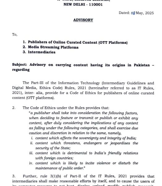 पाकिस्तानी कंटेंट पर भारत में सख्त पाबंदी, OTT&hellip;