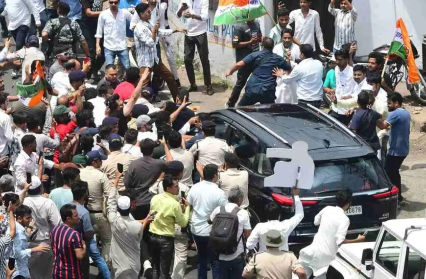 भोपाल में राहुल गांधी ने किया ‘संगठन सृजन अभियान’ का शुभारंभ, कार्यकर्ताओं में उमड़ी भीड़, मची अफरा-तफरी
