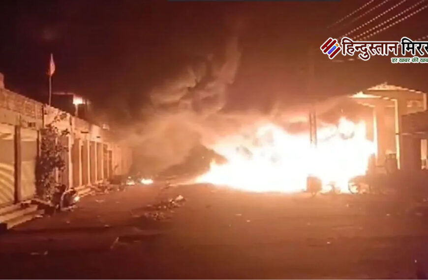 जोधपुर की भड़सिया फल मंडी में लगी भीषण आग, लाखों का माल खाक