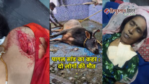 अलीगढ़ में पागल सांड का कहर : दो&hellip;