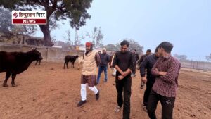 अस्थाई गौ आश्रय स्थल का औचक निरीक्षण, शीतलहरी&hellip;