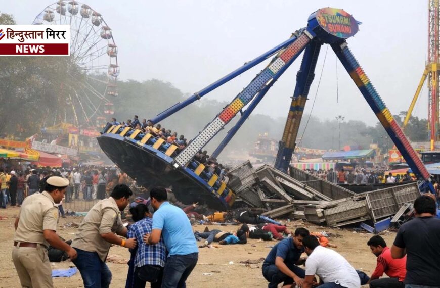 सूरजकुंड मेले में ‘सुनामी झूला’ बना काल, हादसे में इंस्पेक्टर की मौत, 13 घायल