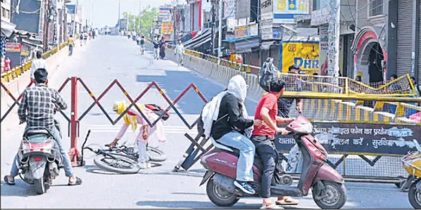 बिना सूचना मीनाक्षी ओवरब्रिज बंद, रामघाट रोड पर&hellip;