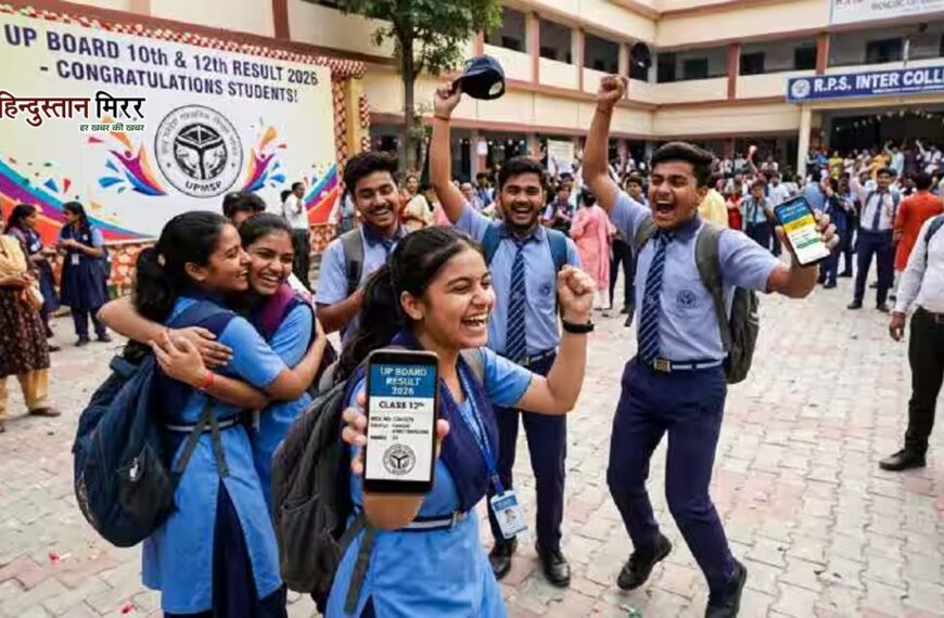 यूपी बोर्ड 2026 का रिजल्ट जारी: हाईस्कूल में 90.42% और इंटर में 80.38% छात्र पास,बालिकाओं ने फिर मारी बाजी