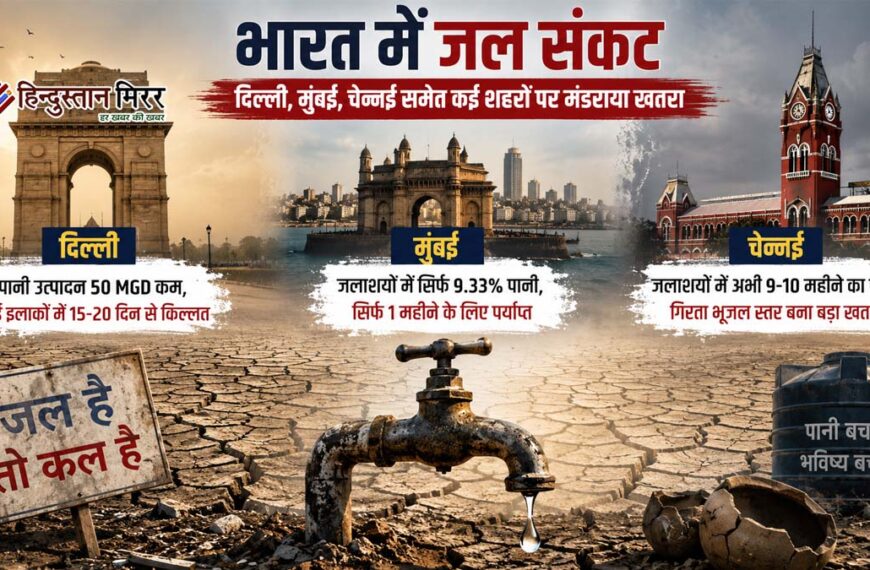 भारत पर गहराता जल संकट: दिल्ली, मुंबई और चेन्नई समेत कई शहरों के लिए मूडीज की गंभीर चेतावनी
