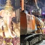मुंबई के भूलेश्वर में बड़ा हादसा, 22 फीट ऊंची गणपति प्रतिमा गिरी, दो की मौत