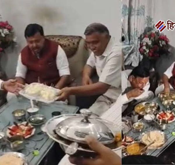 दलित कार्यकर्ता के घर भोजन और रविदास मंदिर&hellip;